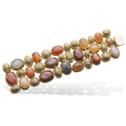 Todd Reed bracelet with Moonstones(~228.07ct), Autumn Diamonds™ (~11.19ct), brown brilliant cut diamonds(~5.08ct), 18k yellow gold.